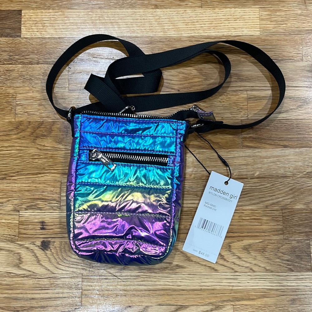Rainbow color Madden Girl crossbody